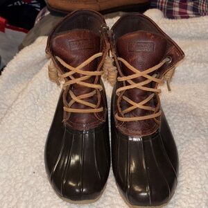 Sperry Dark Brown Duck Boots size 7